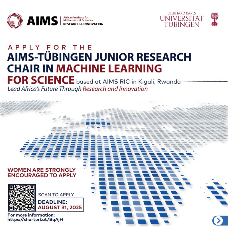 Call for Applications: AIMS – Tübingen Junior Research Chair in Machine ...